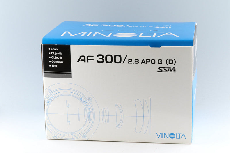 Minolta AF Apo 300mm F/2.8 G D SSM Lens for Minolta AF With Box #46812L