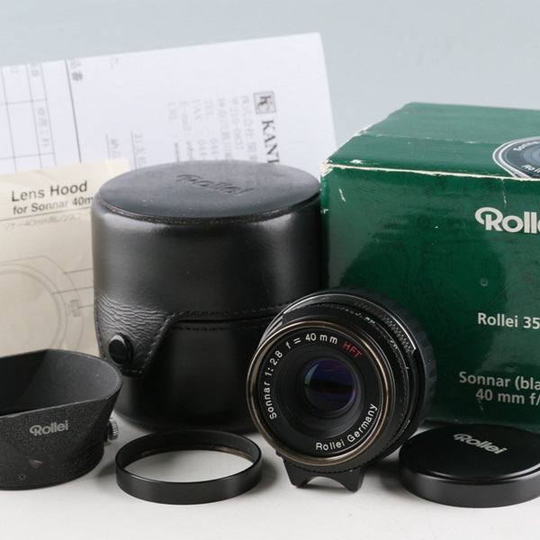 Rollei Sonnar 40mm F/2.8 HFT Black Lens With Box CLA By Kanto Camera # –  IROHAS SHOP