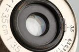 Leica Leitz Elmar 35mm F/3.5 Lens for L39 #47421T