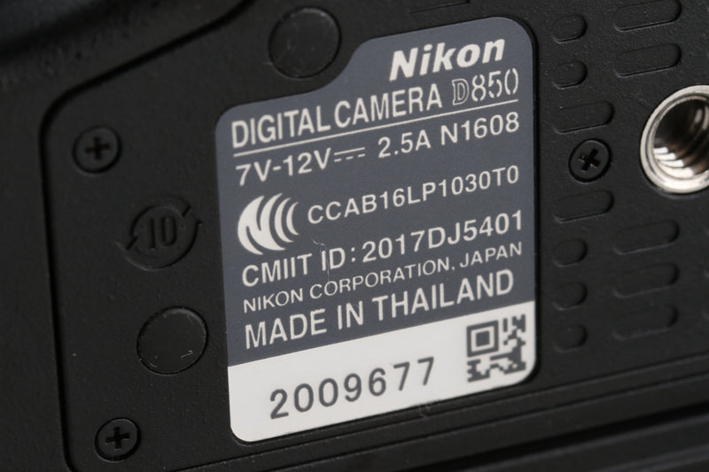 Nikon D850 Digital SLR Camera #47607E1