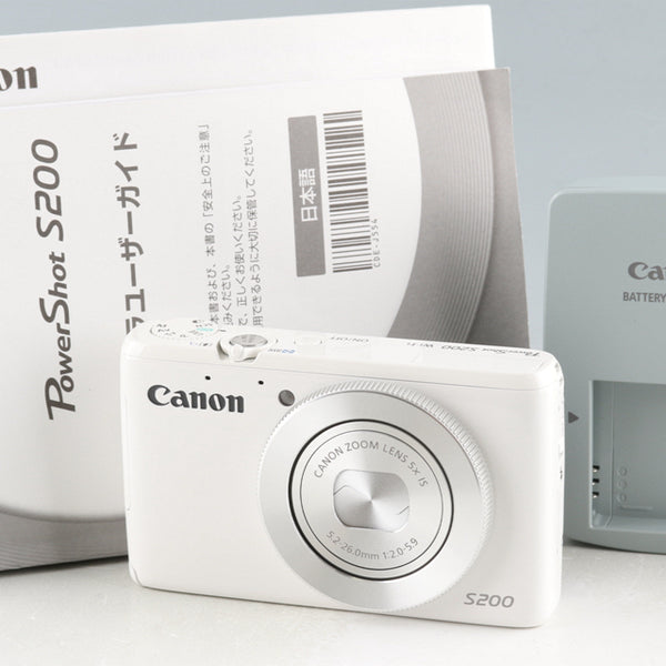 Canon デジタルカメラ PowerShot S200(ホワイト) - コンパクトデジタル