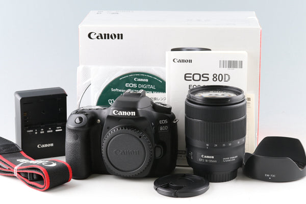 Canon EOS 80D + EF-S 18-135mm F/3.5-5.6 IS USM Lens With Box #47789L3