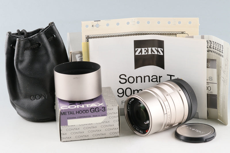 Contax Carl Zeiss Sonnar T* 90mm F/2.8 Lens With Box for G1/G2