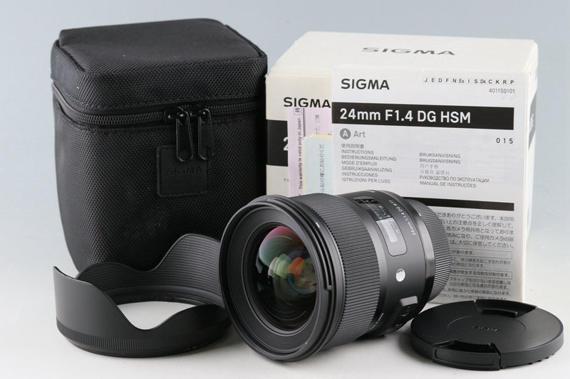 シグマ Sigma Art 24mm F/1.4 DG HSM Lens for Nikon Mount With Box #47923L7 