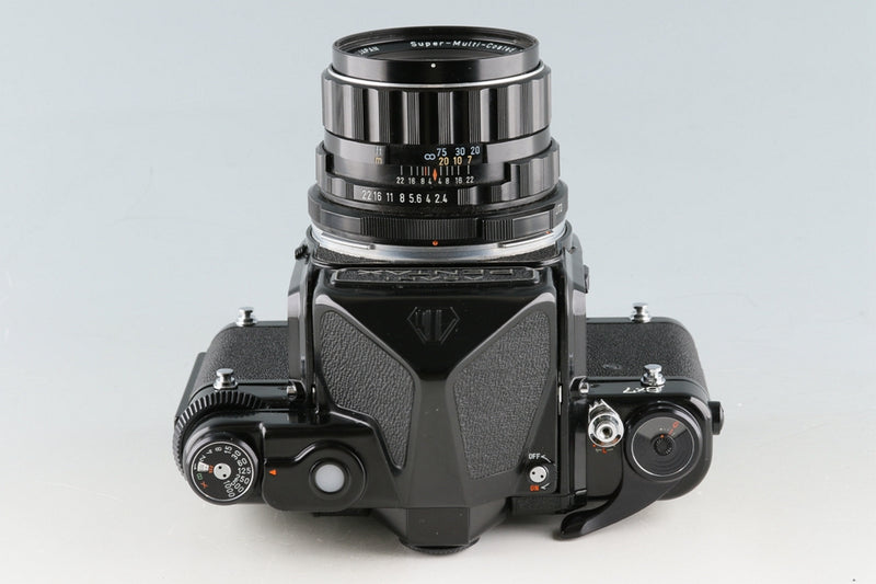 Asahi Pentax 6x7 TTL + SMC Takumar 6x7 105mm F/2.4 Lens + Wood Hand Grip #48721E1