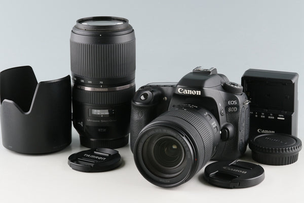 Canon EOS 80D + EF-S 18-135mm F/3.5-5.6 IS USM Lens + Tamron SP 70-300mm F/4-5.6 Di VC USD Lens #48816L2