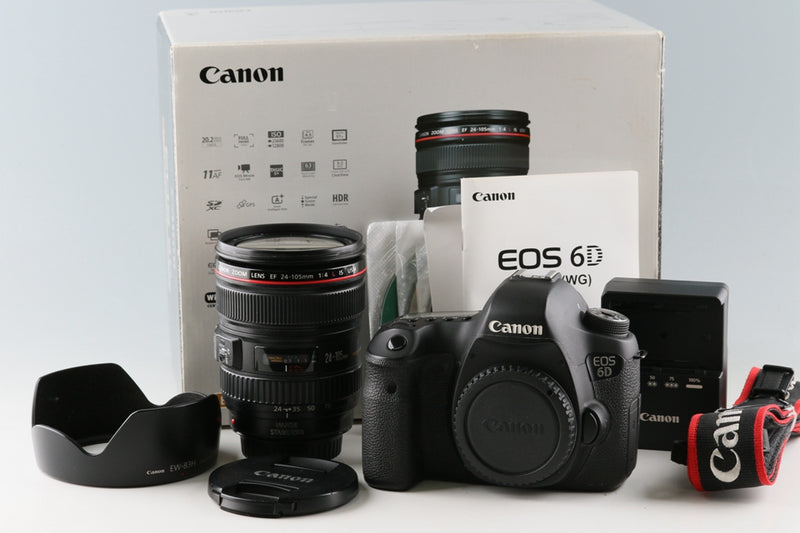 Canon EOS 6D + EF Zoom 24-105mm F/4 L IS USM Lens With Box