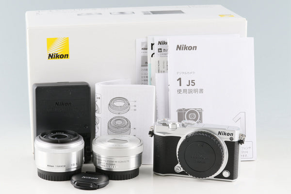Nikon 1 J5 + 1 Nikon 10-30mm F/3.5-5.6 VR PD-Zoom + 1 Nikon 18.5mm F/1.8 Lens With Box #49054L4