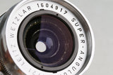 Leica Leitz Super-Angulon 21mm F/4 Lens for Leica L39 #49293T