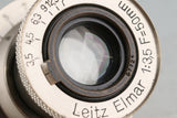 Leica Leitz Elmar 50mm F/3.5 Nickel Lens for Leica L39 #49436C2