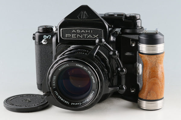 PENTAX 6×7 + SMC Takumar 6x7 105mm F/2.4 Lens + Wood Hand Grip #50064E1