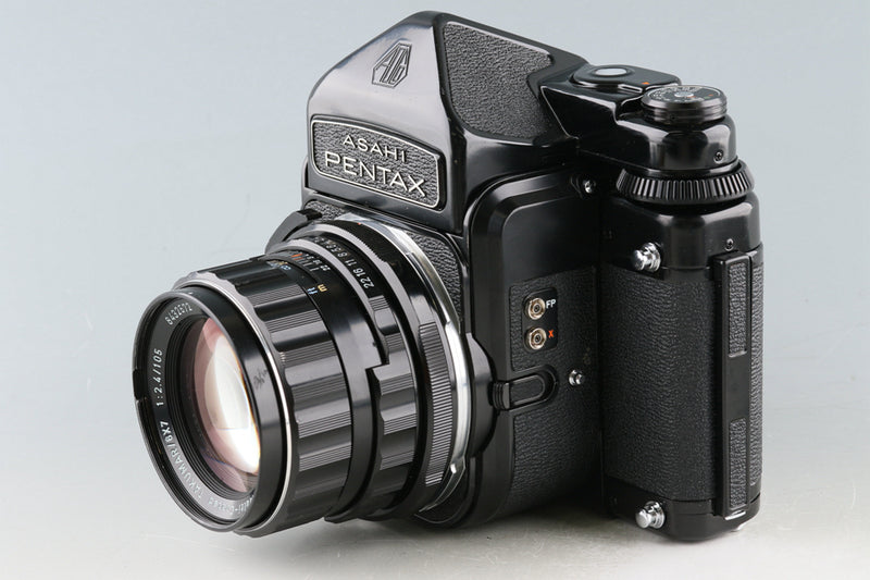 PENTAX 6×7 + SMC Takumar 6x7 105mm F/2.4 Lens + Wood Hand Grip #50064E1