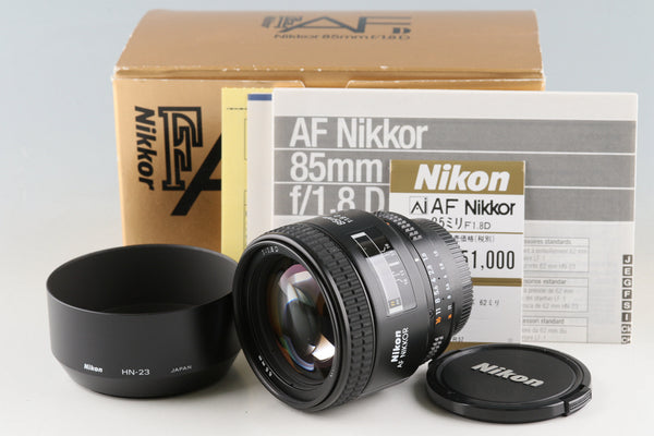 Nikon AF Nikkor 85mm F/1.8 D Lens With Box #50073L4