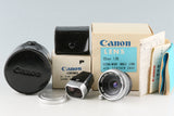 Canon 25mm F/3.5 Lens for Leica L39 + Viewfinder With Box #50153L3