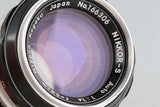 Nikon Nikkor-S Auto 58mm F/1.4 Pat Pend Lens #50187A5