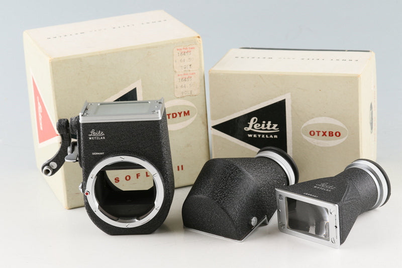 Leitz Leica Visoflex II 16455 + Prism Finder 16460 With Box + Vertical Finder #50414L1