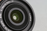 Panasonic Lumix G 14mm F/2.5 ASPH. Lens H-H014 for M4/3 #50426F5