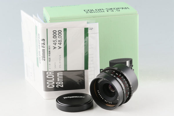 Voigtlander Color-Skopar 28mm F/2.8 Lens Black for Leica L39 With Box #50441L6