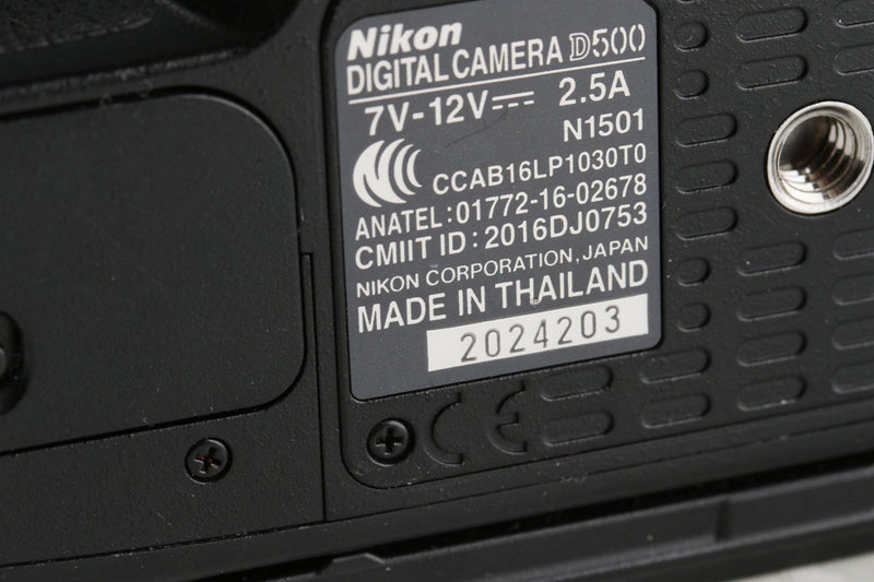 Nikon D500 Digital SLR Camera *Shutter Count:101563 #50736E2