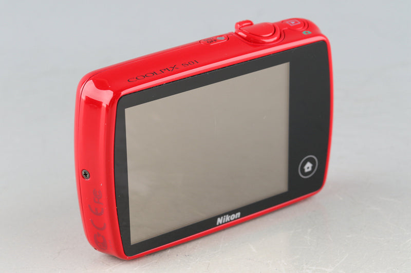 Nikon Coolpix S01 Red Digital Camera With Box #50924L4