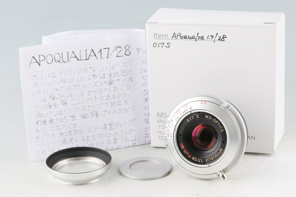 *New* MS-Optical Apoqualia 28mm F/1.7 Full-MC Lens With Box #50998L7