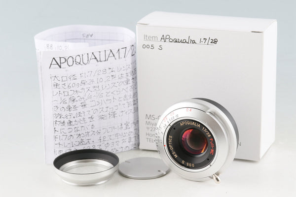 *New* MS-Optical Apoqualia 28mm F/1.7 Full-MC Lens With Box #50999L7