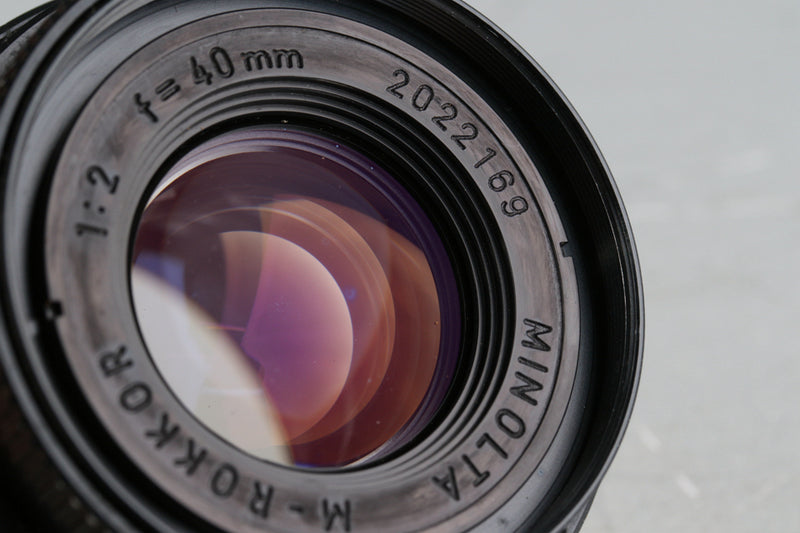 Minolta M-Rokkor 40mm F/2 Lens for Leica M #51800C1